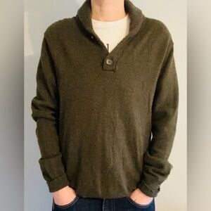 J. Crew Olive Cowl Neck Sweater for Men
